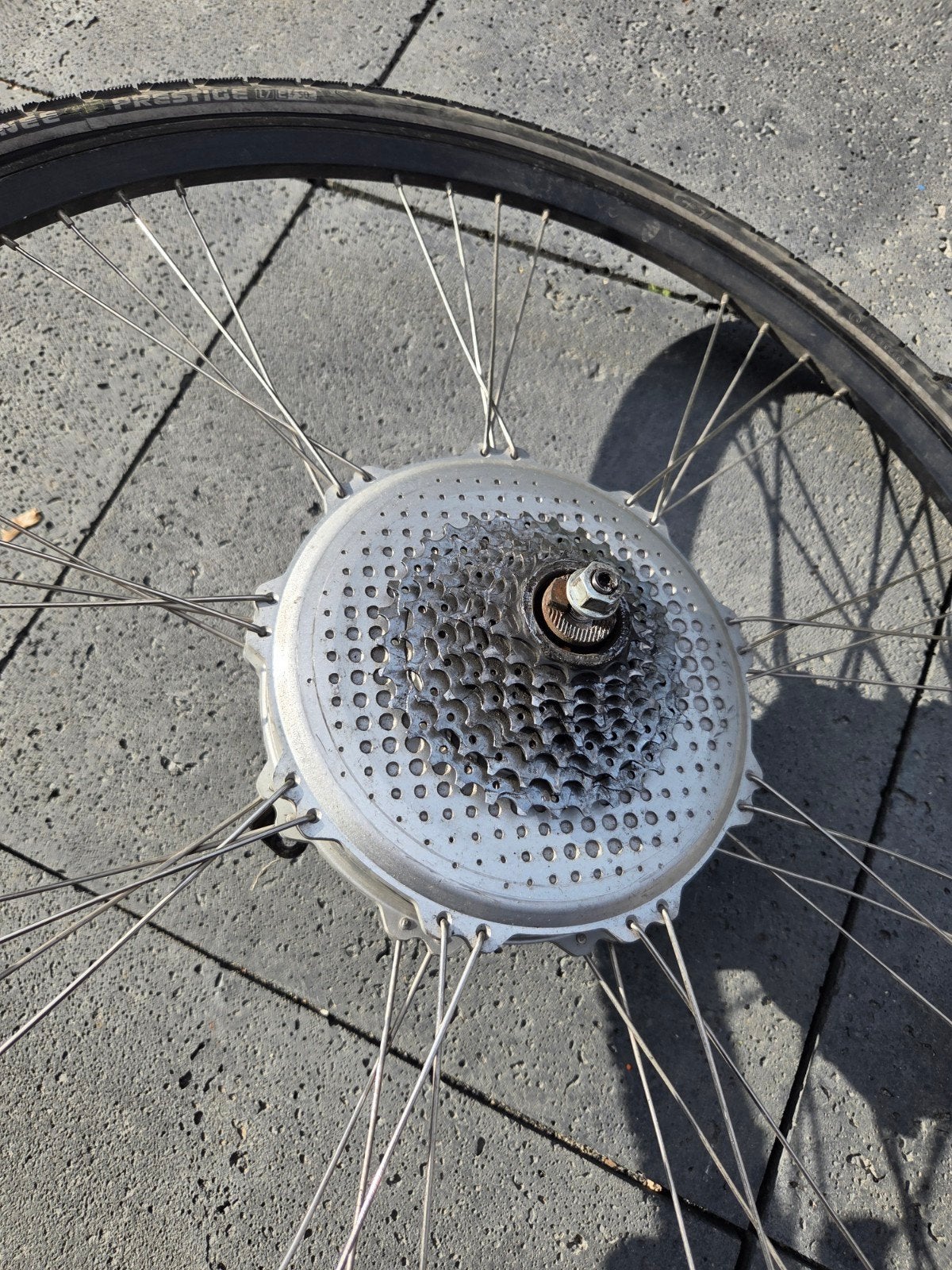 Achterwiel  28" met BionX motor voor elektrische fiets, Gebruikt, BionX, Ophalen of Verzenden, Elektrische fiets