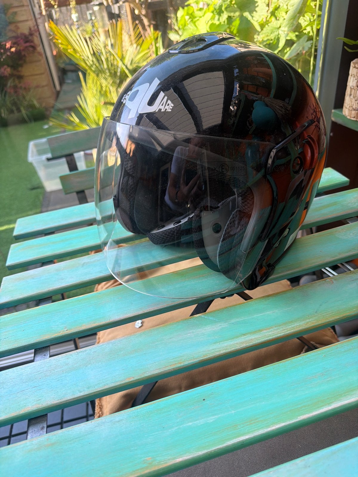 Zo goed als nieuwe B-Square helm met reserve wangbeschermers, Motoren, Overige merken, Ophalen of Verzenden, Tweedehands, XL
