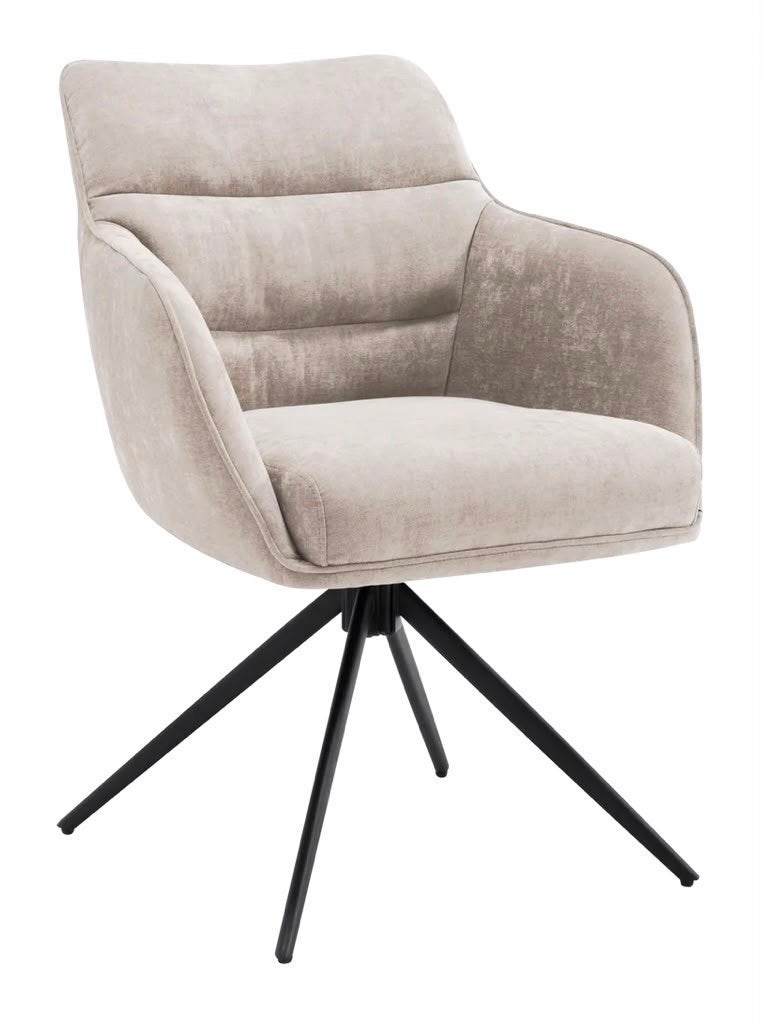 Eetkamerstoel Dewin Maloy draaibaar NIEUW, Ophalen, Nieuw, Grijs, Vijf, Zes of meer stoelen