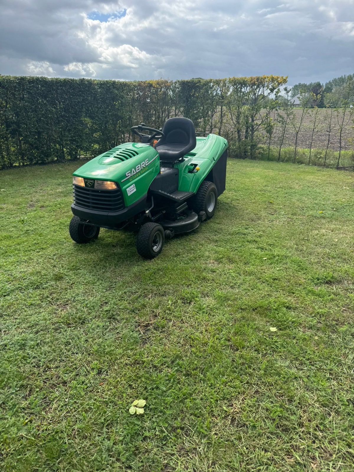 Sabre by John Deere zitmaaier, Ophalen, Gebruikt, Opvangbak
