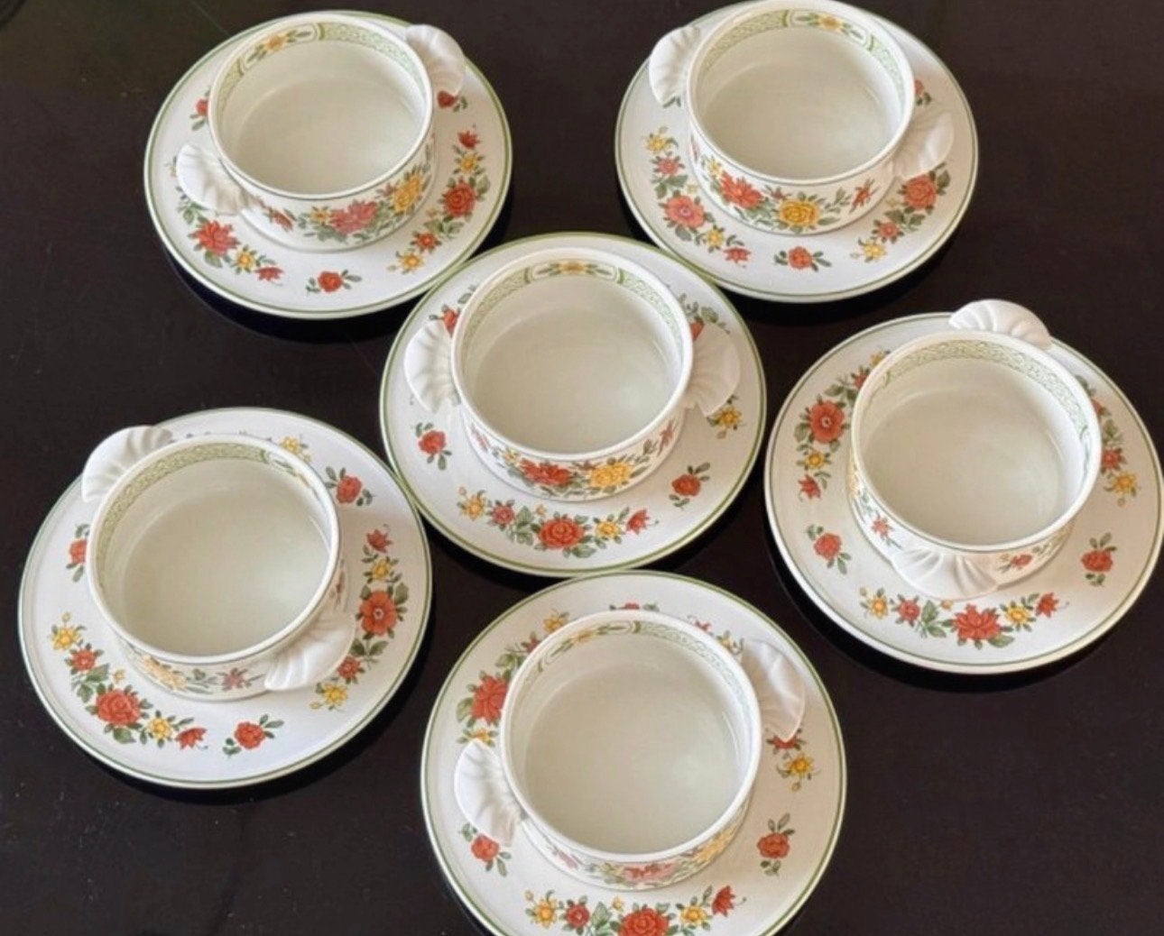 Villeroy & Boch Summerday Soepkommen met Schotels (6 stuks), Ophalen of Verzenden