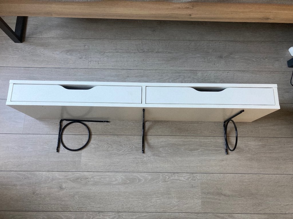 kast/plank voor boven bureau, Ophalen, Gebruikt, Wit, Opbergmeubel