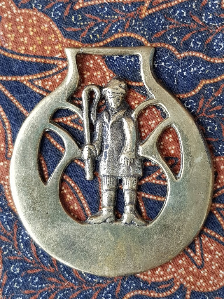 Zeldzaam antiek man met staf kleppermannetje uit Engeland., Ophalen of Verzenden, Koper