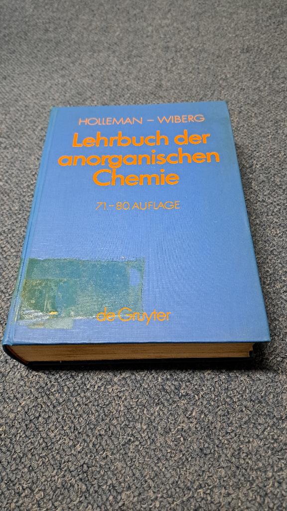 Holleman-Wiberg: Lehrbuch der anorganischen Chemie, Ophalen of Verzenden, Gelezen