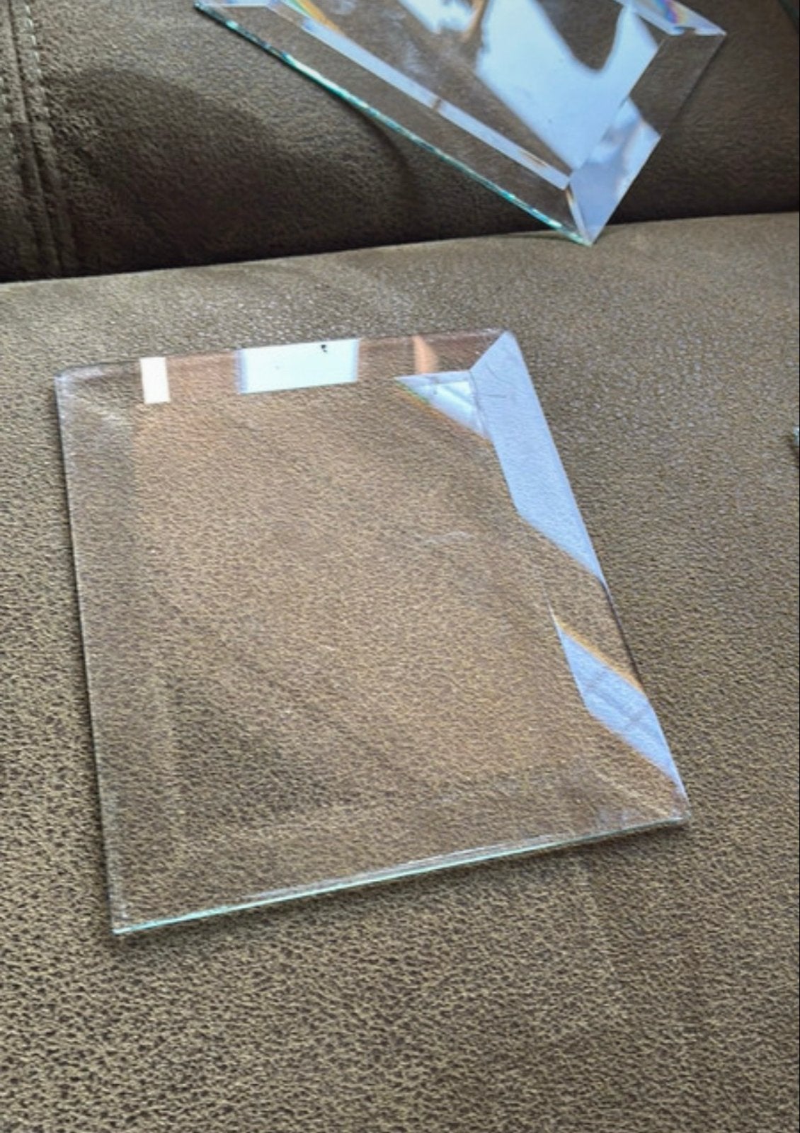 Ophalen alles voor 5 euro! 12x Geslepen glas ruitjes 14x12cm, Ophalen, Gebruikt, Glasplaat, Minder dan 80 cm