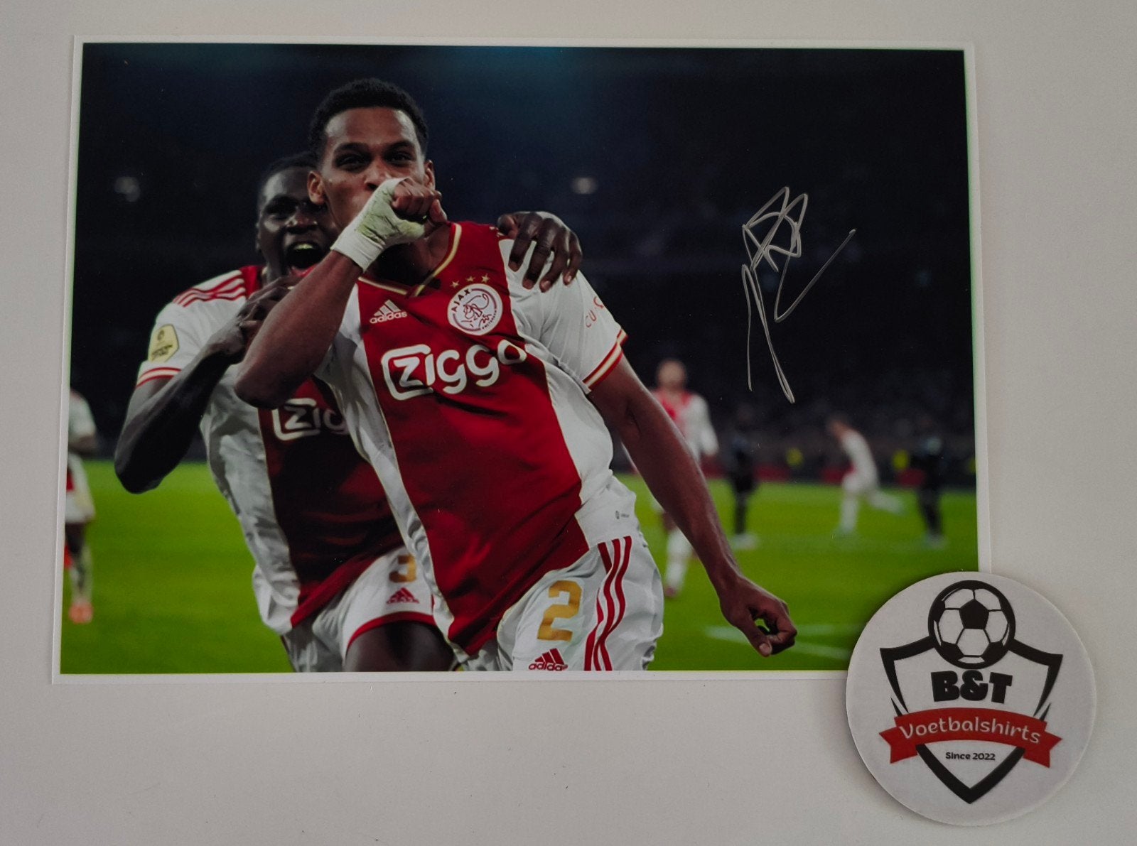 Gesigneerde foto Jurriën Timber (Ajax), Verzenden, ., Zo goed als nieuw, .