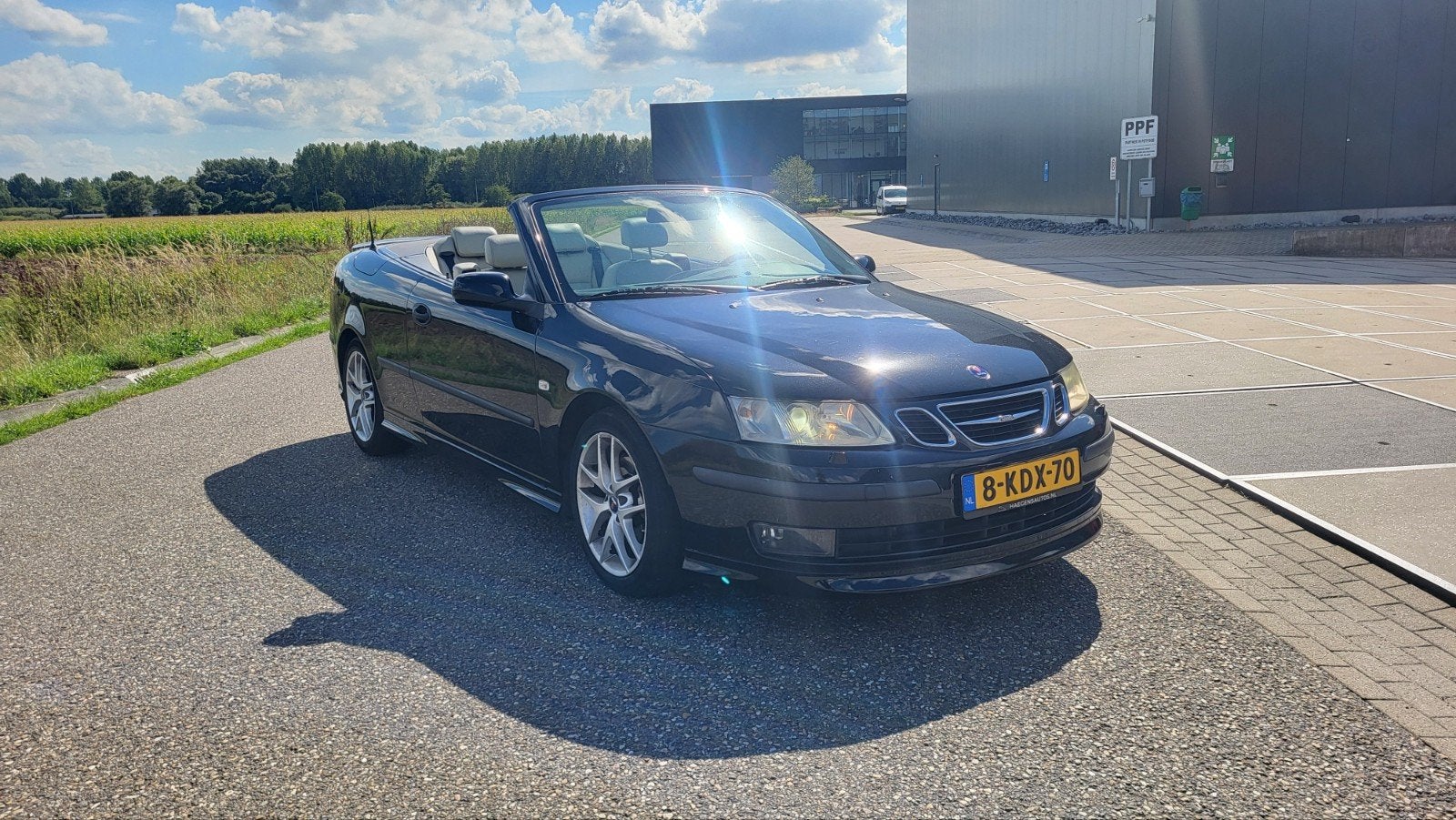Saab Aero Cabrio 9-3 2.0 209pk Turbo AUTO 2005, 1998 cc, Beige, Cabriolet, 4 stoelen
