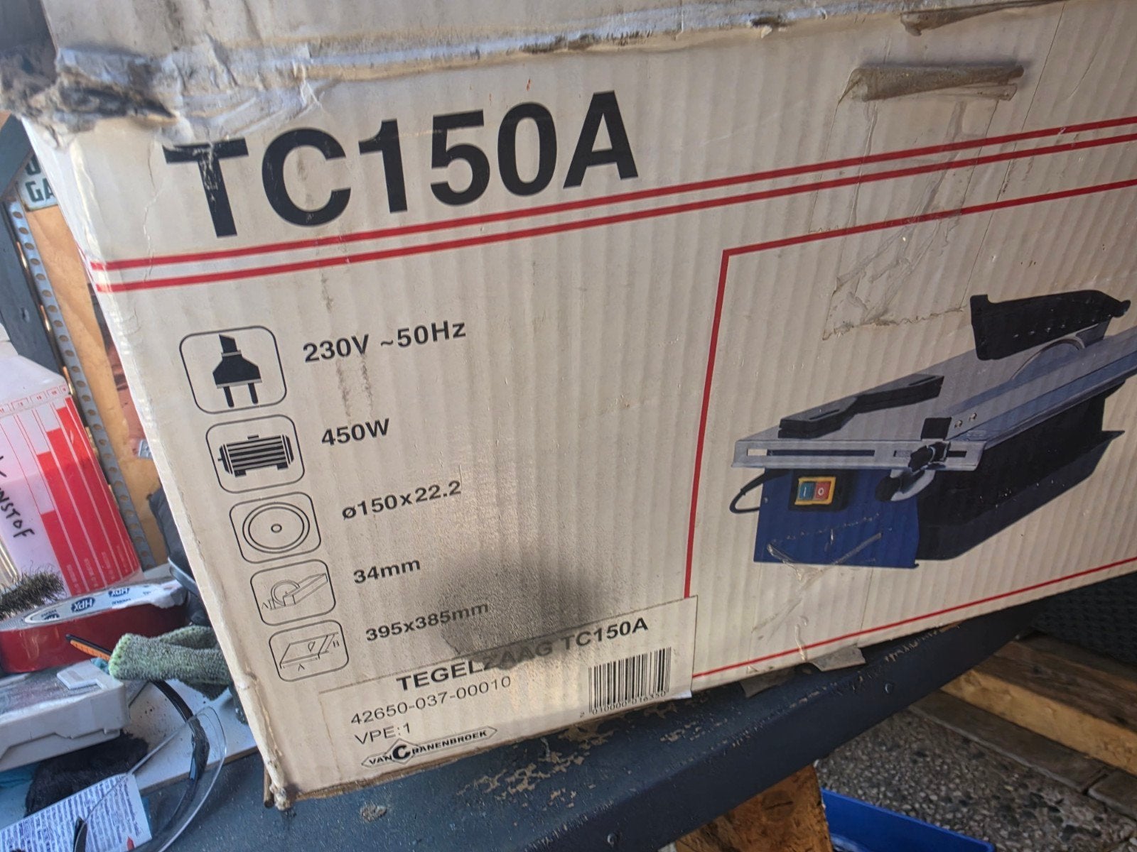 Tegelzaag TC150A - Van Cranenbroek, Van Cranenbroek, Gebruikt, Overige typen, Ophalen of Verzenden