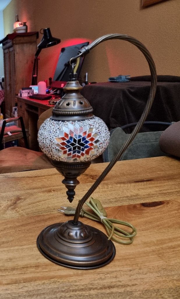 Oosterse Mozaiek Kast- of Tafellampje, Schemerlampje, Ophalen of Verzenden, Handgemaakt