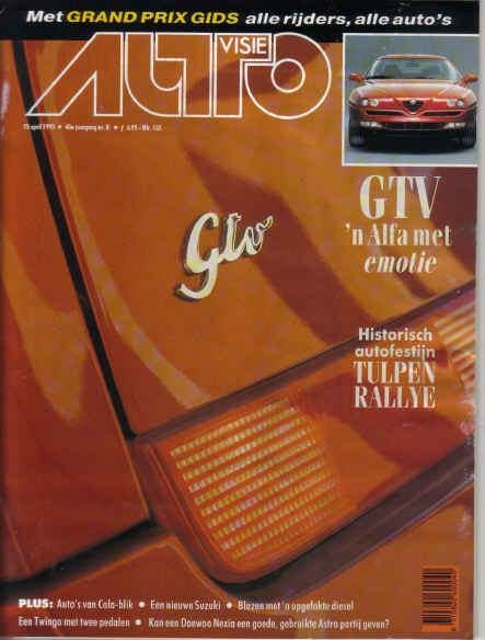 Autovisie 8 1995 : Alfa Romeo GTV - Opel Omega - Astra - BMW, Boeken, Auto's | Folders en Tijdschriften, Gelezen, Algemeen, Ophalen of Verzenden