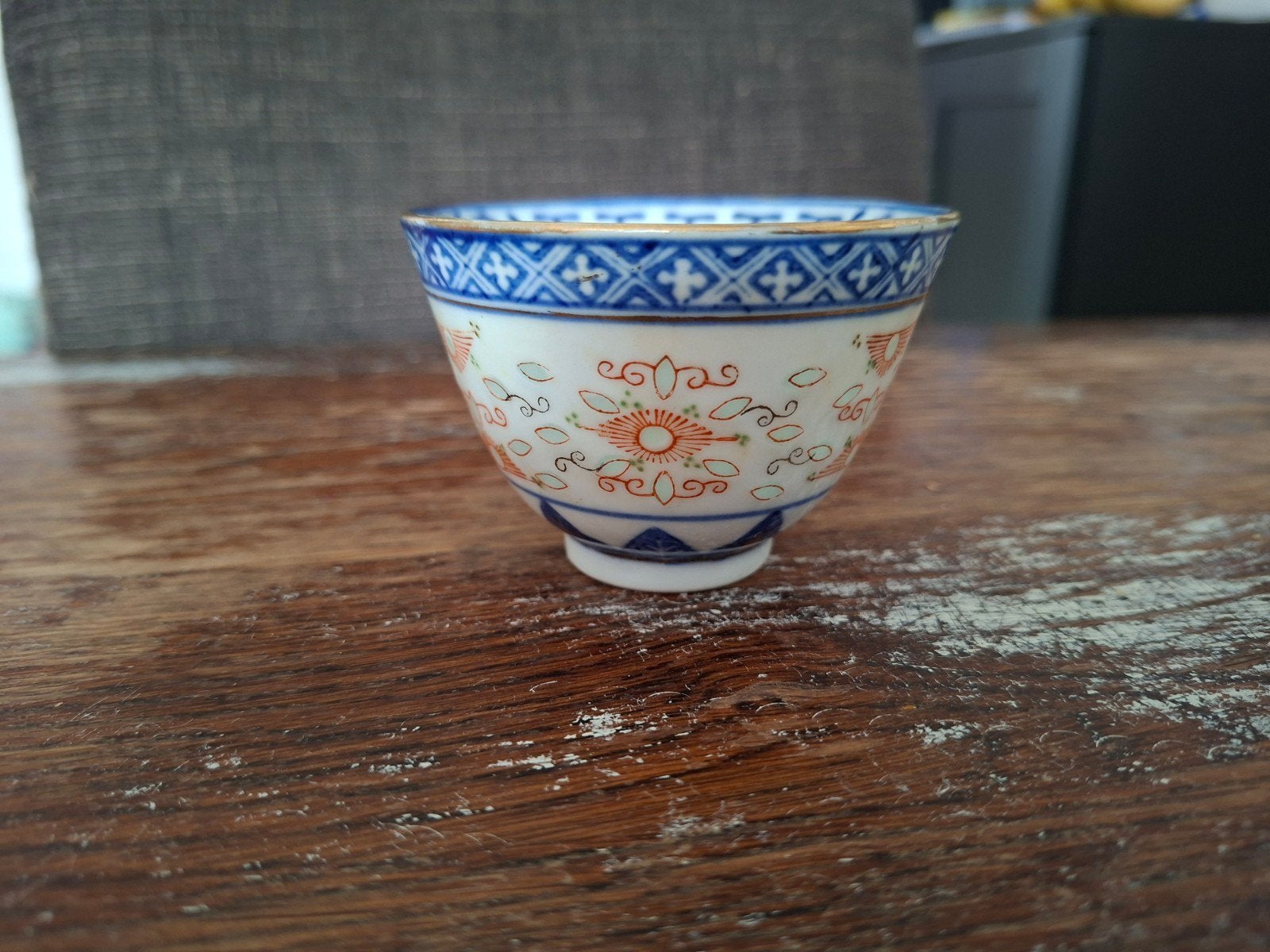 Antiek Chinees porseleinen theekopje/rijstkommetje, Ophalen