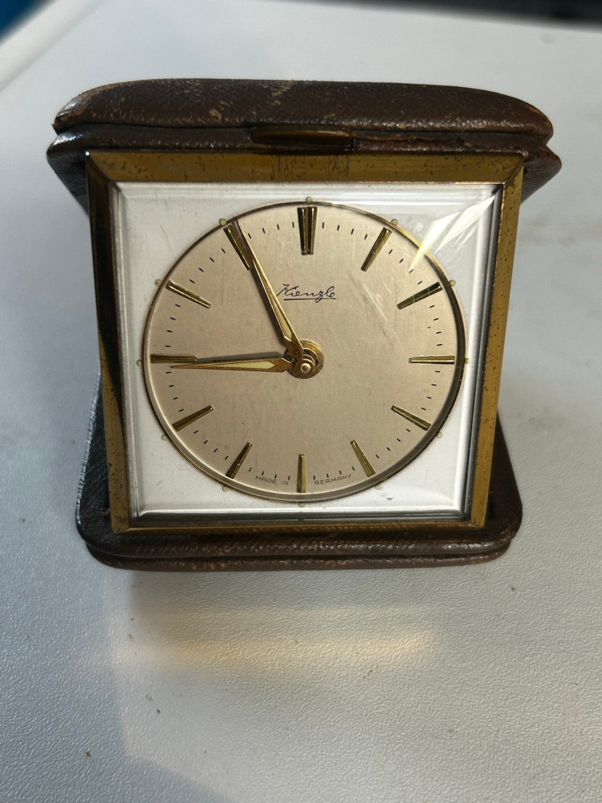Vintage Kienzle Reiswekker - Made in Germany, Antiek en Kunst, Antiek | Klokken, Ophalen of Verzenden