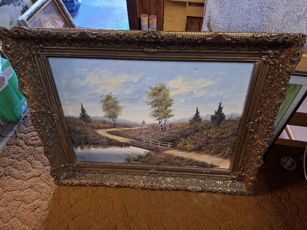 Schilderij, Ophalen of Verzenden, Landschap, Olieverf, Klassiek