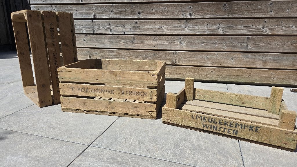 3 fruitkistjes, Huis en Inrichting, Woonaccessoires | Kisten, Ophalen, Gebruikt, Minder dan 50 cm