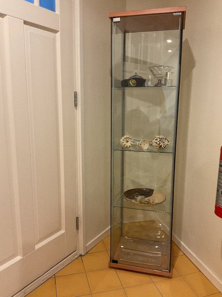 Vitrine kast, Huis en Inrichting, Ophalen, Met plank(en), Minder dan 50 cm, Gebruikt