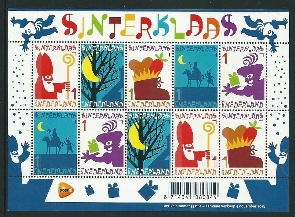 Vel sinterklaas, no v3108, postfris, Ophalen of Verzenden, Postfris