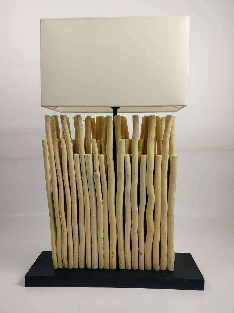 Lamp van drijfhout - Model 3, Huis en Inrichting, Lampen | Tafellampen, -info@westerndeco.nl, -westerndeco, 50 tot 75 cm, -storkstraat zoetermeer
