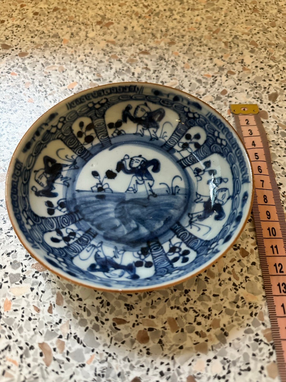 Antieke Chinese blauw-witte porseleinen kom, Antiek en Kunst, Ophalen of Verzenden