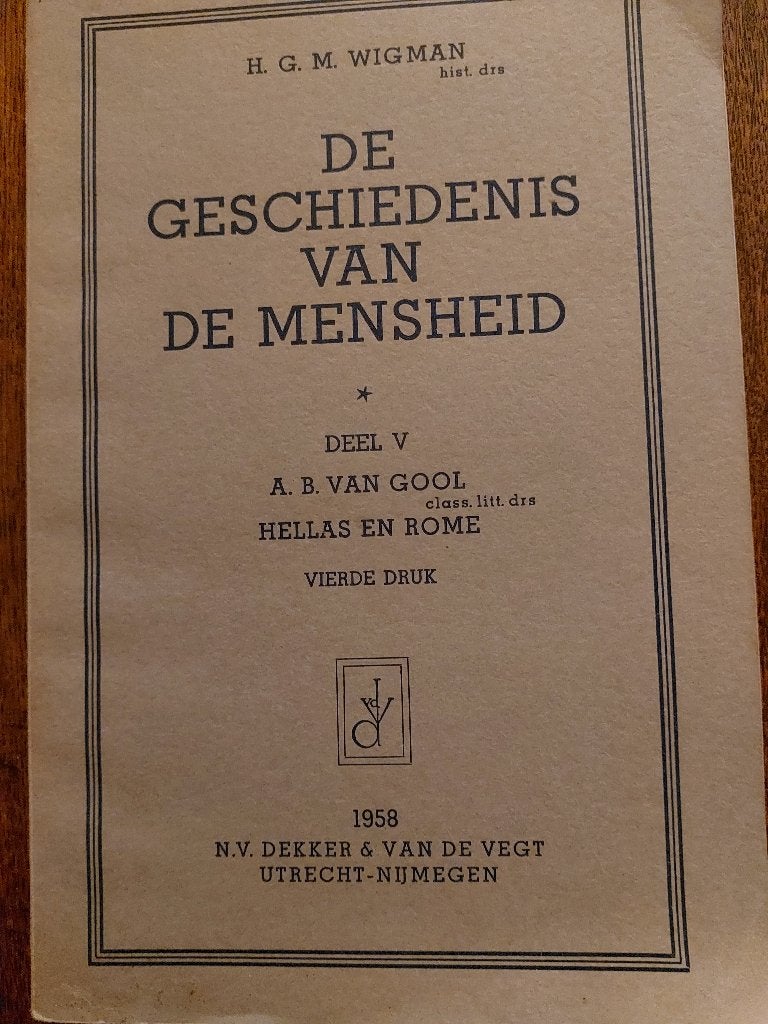 de geschiedenis van de mensheid - Wigman, Ophalen of Verzenden, Gelezen, VWO, Geschiedenis