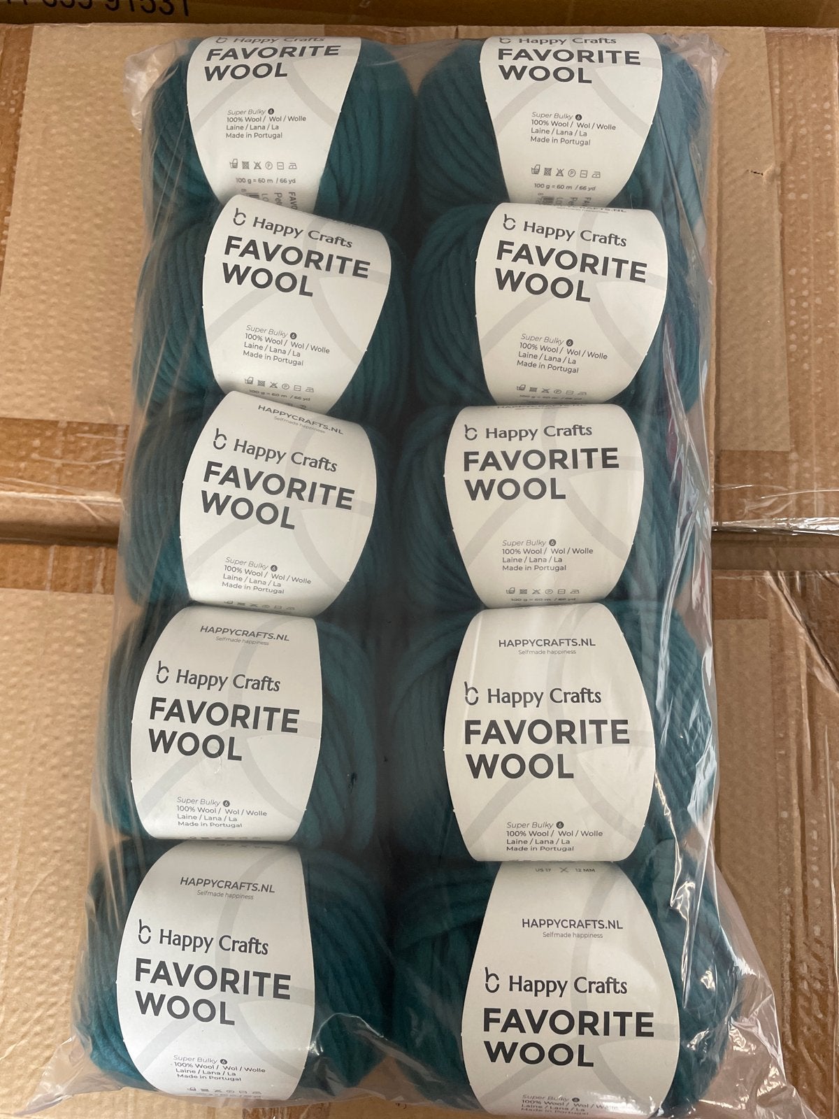 Wol / garen Favorite Wool - Petrol (10 bollen), -, Breien of Haken, -, Nieuw