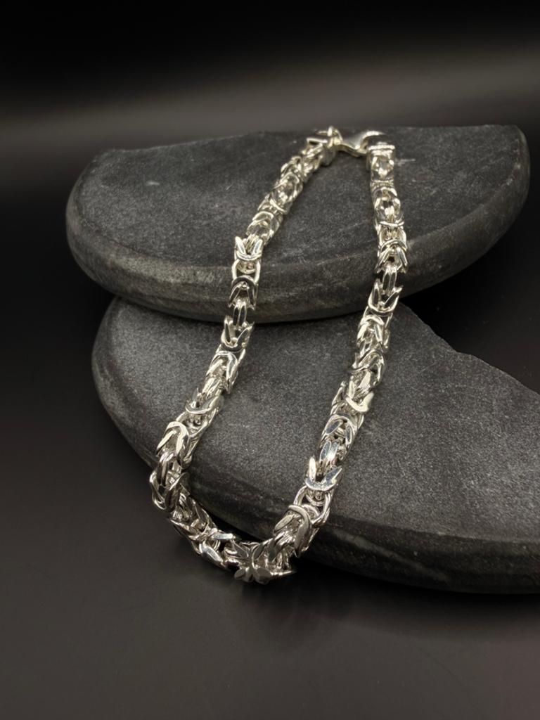 925 zilveren koningsketting, Sieraden, Tassen en Uiterlijk, Ophalen of Verzenden, Nieuw, Zilver