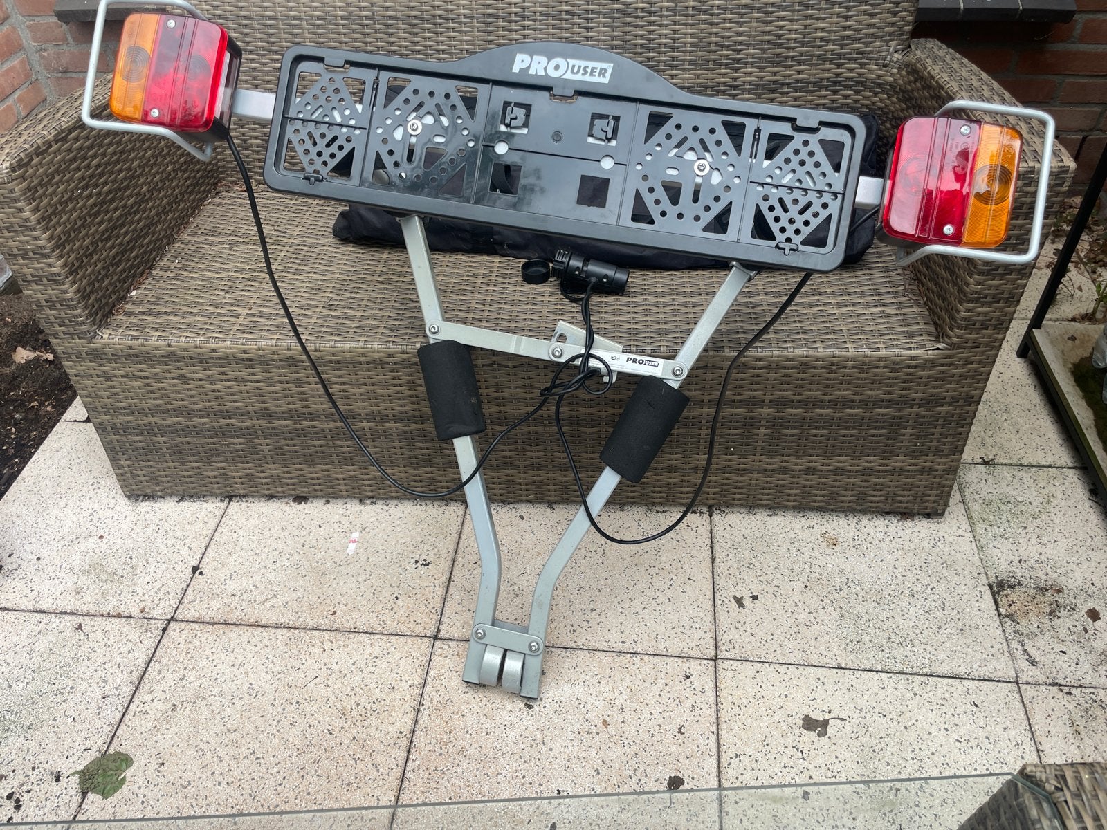 PROUSER Fietsendrager Trekhaakdrager met verlichting, Ophalen, 2 fietsen, Gebruikt, Trekhaakdrager
