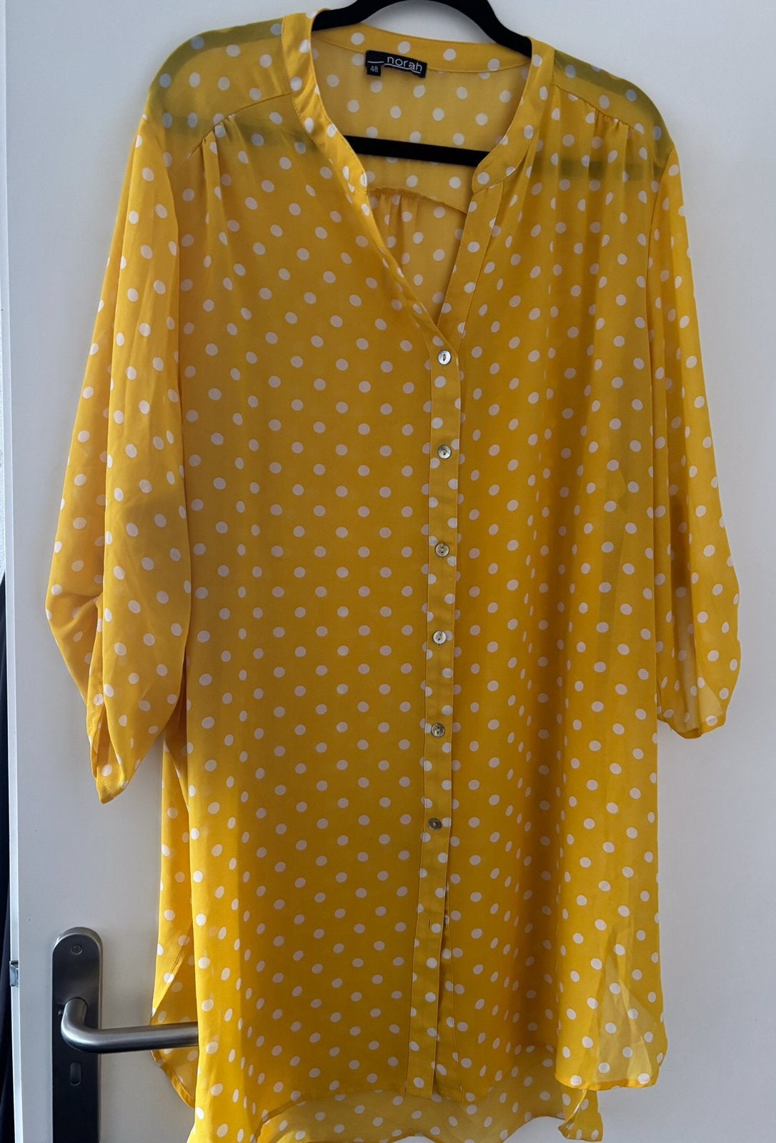 Lange blouse van Norah mt. 48, Kleding | Dames, Ophalen of Verzenden, Zo goed als nieuw, Maat 46/48 (XL) of groter, Geel