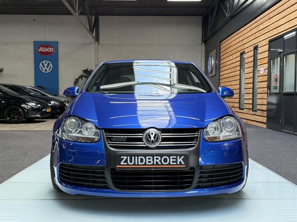 Volkswagen Golf R32 3.2 V6 Cruise Clima Leer (bj 2007), Auto's, Gebruikt, Blauw, Bedrijf, Handgeschakeld