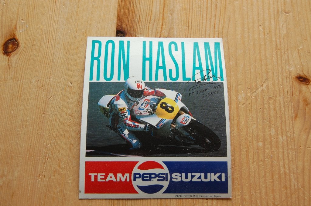 Suzuki Team Pepsi 1989 Ron Haslam, Ophalen of Verzenden, Suzuki