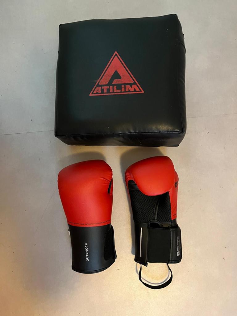 Boxmat en hamdschoenen!, Ophalen of Verzenden, Zo goed als nieuw, Bokszak