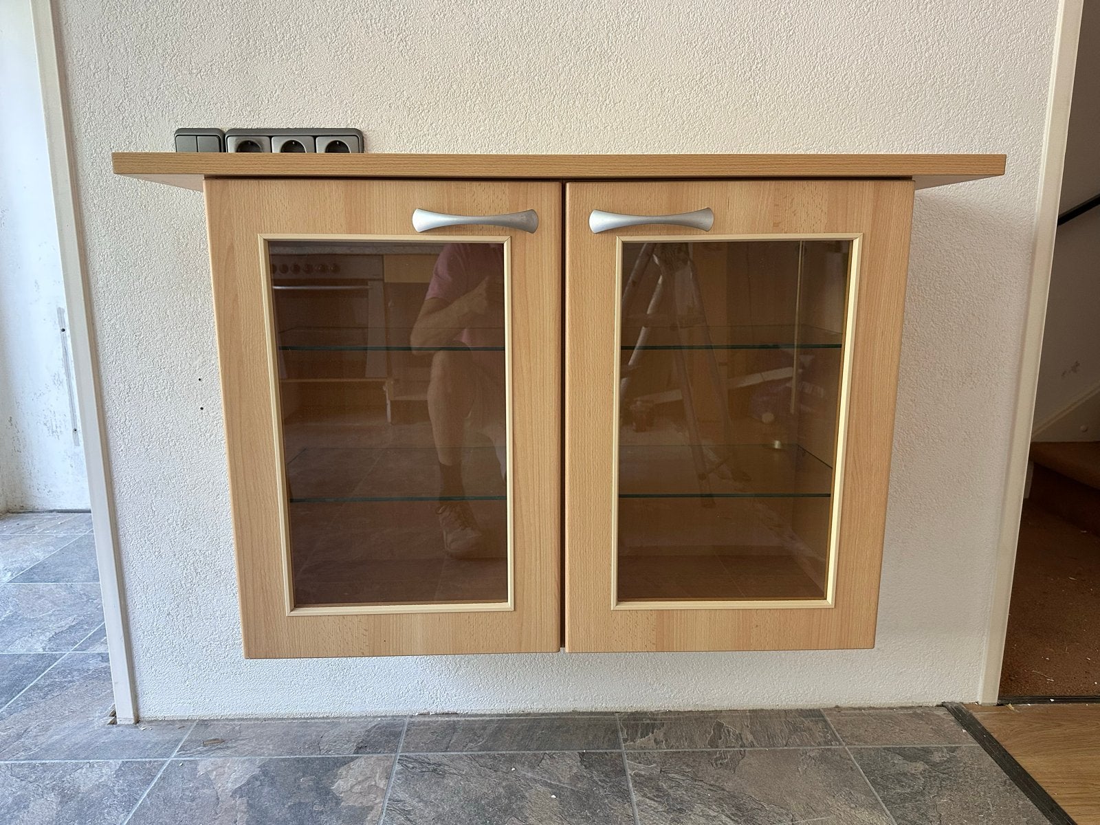 Vitrinekastje met verlichting - 110x36x66 cm, Huis en Inrichting, Kasten | Vitrinekasten, Gebruikt, Minder dan 100 cm, 100 tot 150 cm