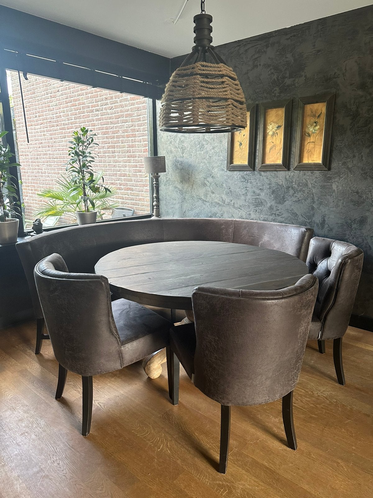 Ronde eethoek, Ophalen, Zo goed als nieuw, Eenpersoons, Minder dan 150 cm
