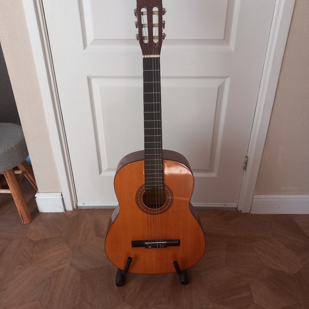Gitaar met standaard, Muziek en Instrumenten, Ophalen, Zo goed als nieuw, Klassieke of Spaanse gitaar, 12-snarig