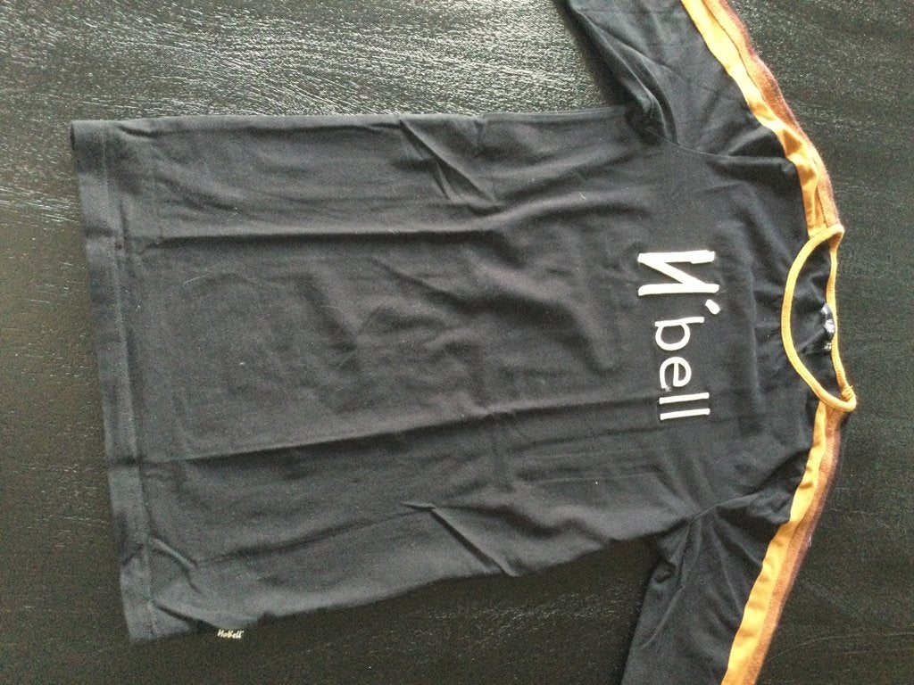 Zeer netjes NOBELL t shirt zwart met bruin maat 170/176, Nobell, Meisje, Ophalen of Verzenden, Zo goed als nieuw