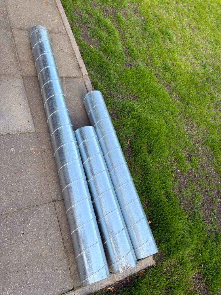Spiro buis 160 mm met koppelstukken., Ophalen, Pvc, Overige typen, Zo goed als nieuw