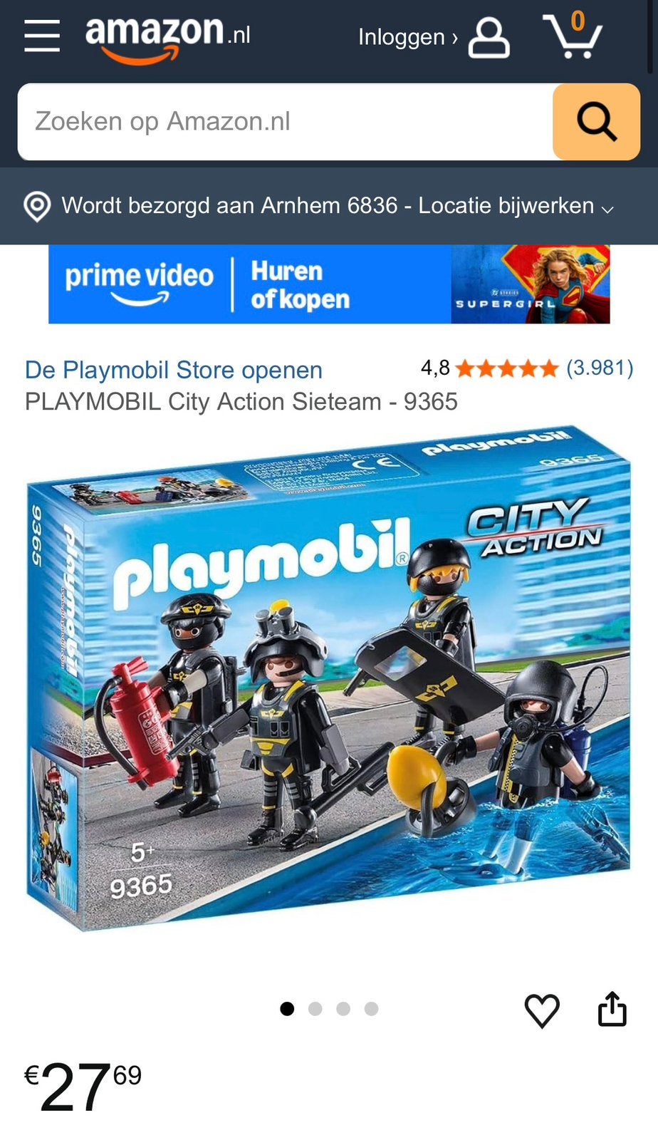 PLAYMOBIL Politie (City Action Sieteam - 9365), Ophalen of Verzenden, Zo goed als nieuw