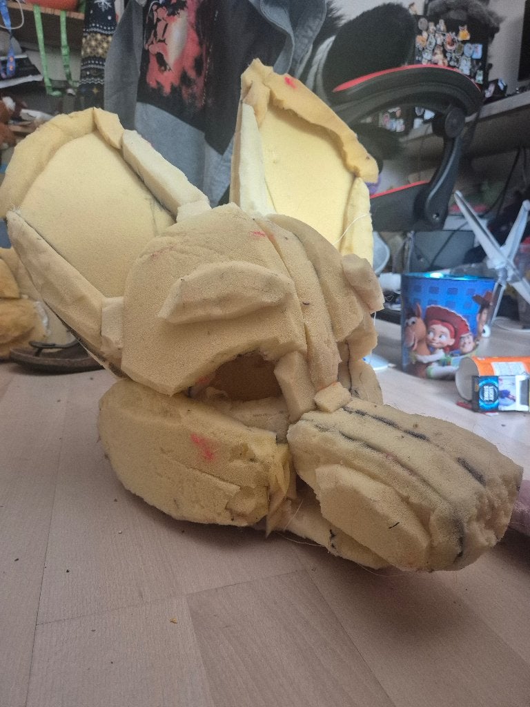 Fursuit Hoofd Basis - Foam Constructie, Ophalen of Verzenden, Gebruikt, Toneelattributen of Onderdelen