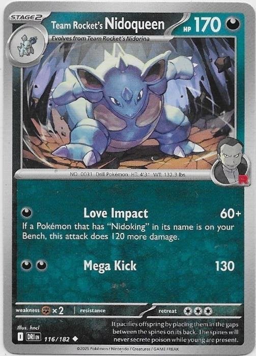 Destined Rivals,  Team Rocket's Nidoqueen [uncommon] 116/182, Verzenden, Nieuw, Losse kaart