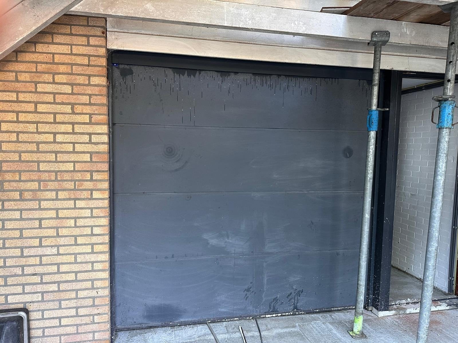 Hörmann Promatic garagedeur met motor (staat in Enschede), Ophalen, Gebruikt, 120 cm of meer, Garagedeur