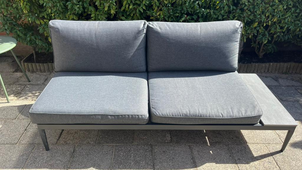 Tuinbank aluminium 2 personen, Tuin en Terras, Ophalen, Gebruikt, Aluminium