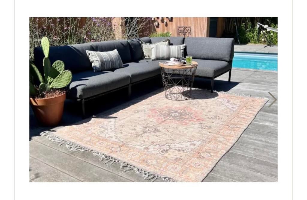 Rozenkelim buitenkleed -  onder de veranda gelegen tuinkleed, Tuin en Terras, Overige Tuin en Terras, Ophalen, Zo goed als nieuw