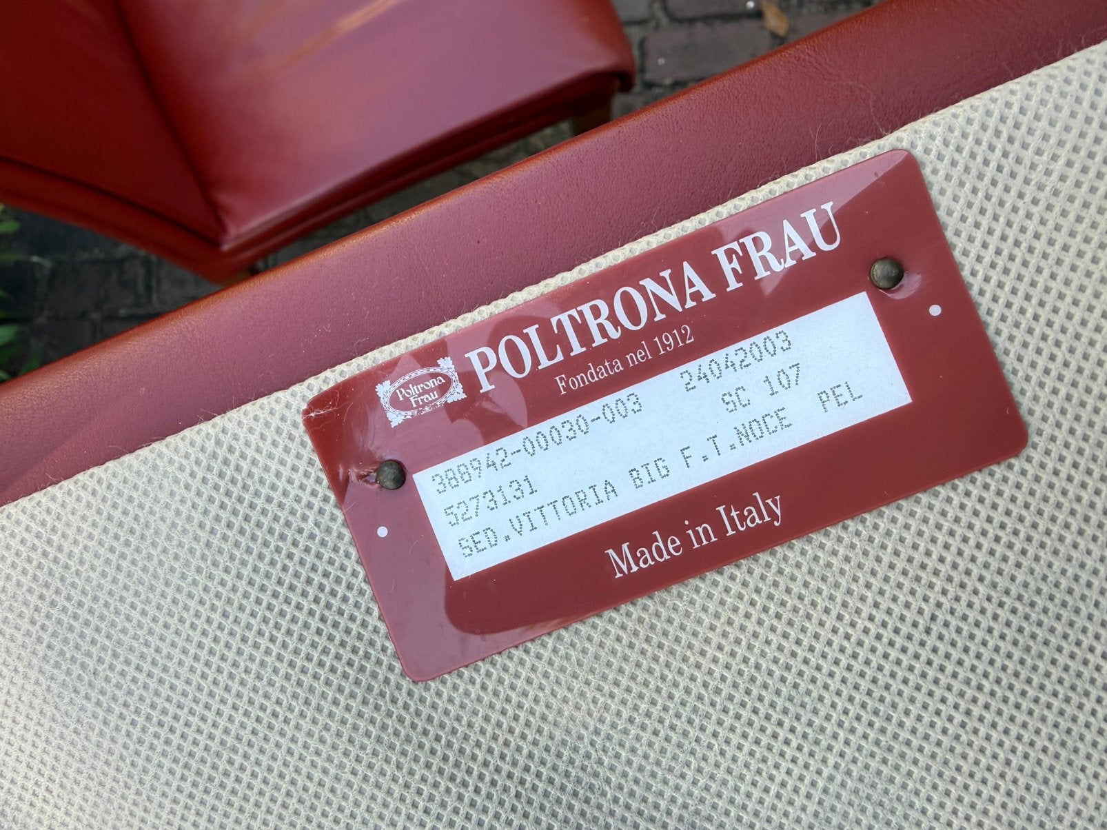 4x Poltrona Frau Vittoria eetkamerstoelen mooie staat, Gebruikt, Vier, Klassiek. Tijdloos. Chique. Vintage. Italiaans, Rood