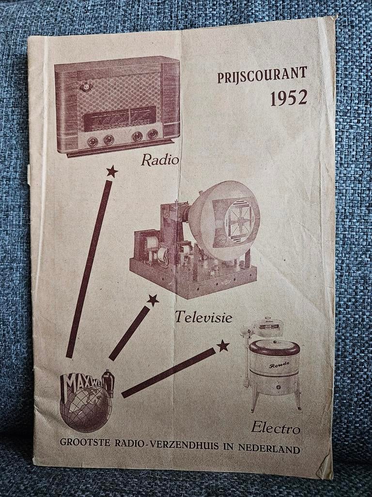 Zeldzame Prijscourant 1952: Radio, Televisie & Electro, Boeken, Catalogussen en Folders, Verzenden, Gelezen, Catalogus