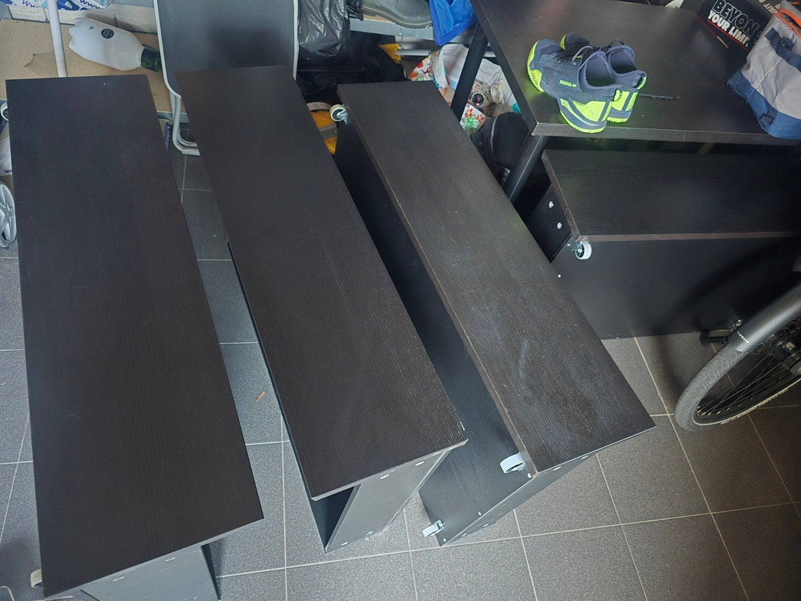 Ikea Malm bedlades - 4 stuks, Ophalen, Gebruikt, Zwart, Tweepersoons