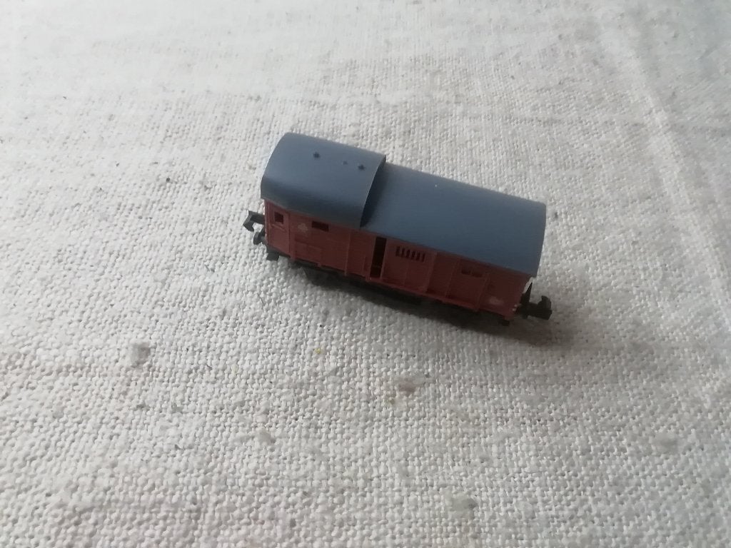 Minitrix/Arnold Spur N Güterzugbegleitwagen, Arnold, Gelijkstroom, Verzenden, Wagon