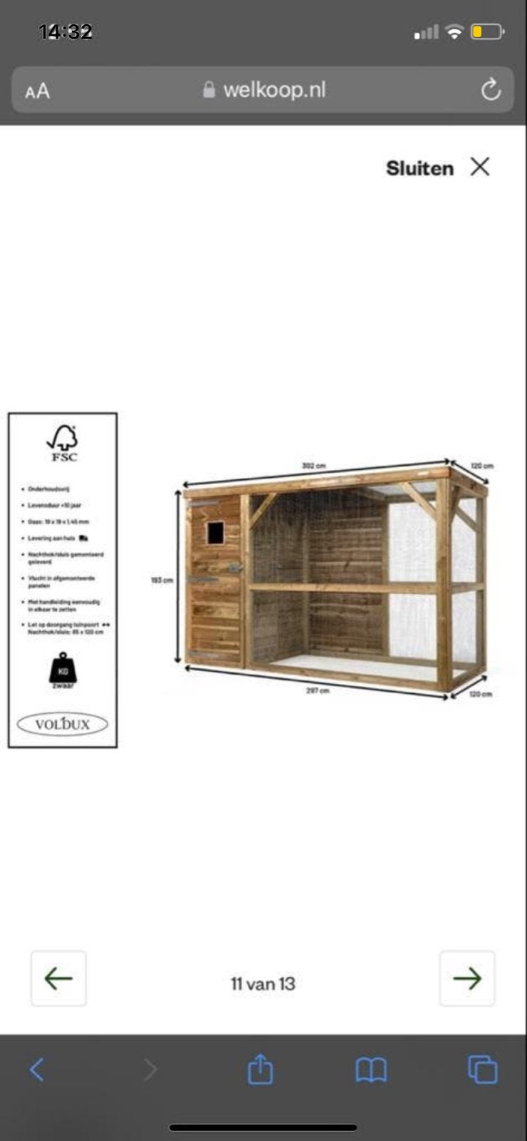 Voliere, Dieren en Toebehoren, Vogels | Hokken en Kooien, Ophalen, Aluminium, Volière