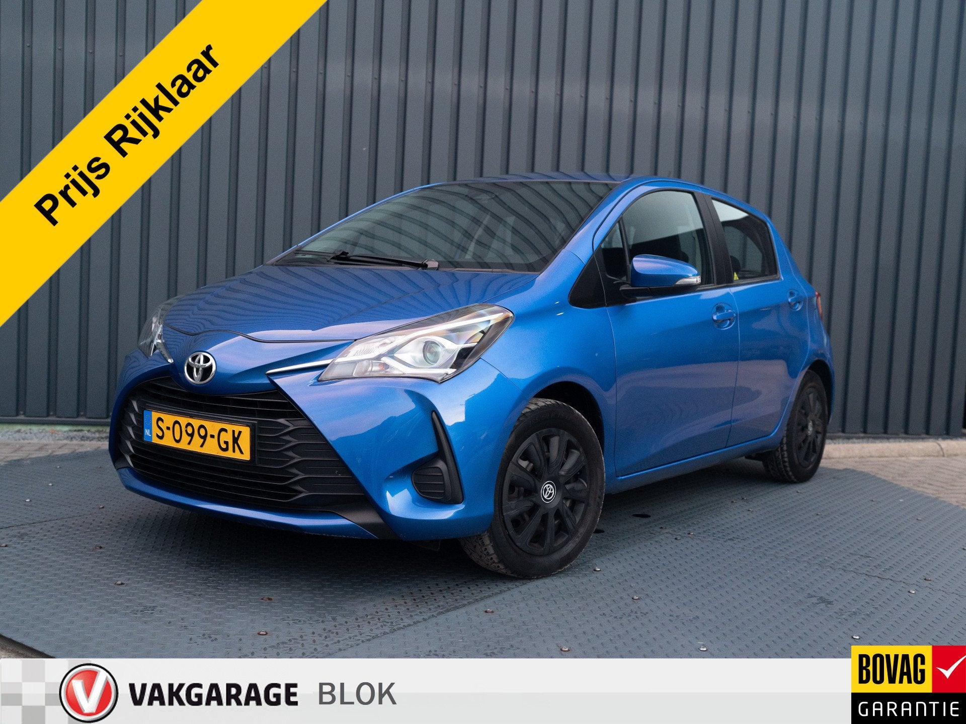 Toyota Yaris 1.0 VVT-i Active | Camera | Stoelverwarming | P, Auto's, 12 maanden, Stof, Blauw, 730 kg