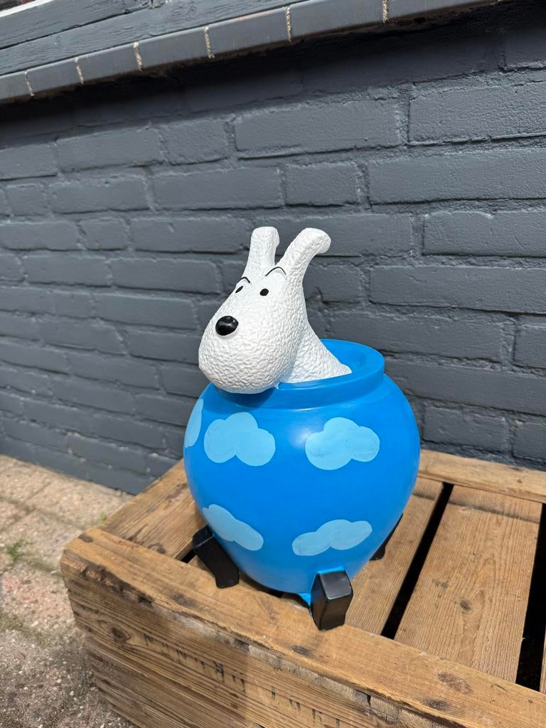 Bobbie in de vaas decoratie - Blauwe Lotus, Verzamelen, Beelden en Beeldjes, Ophalen of Verzenden, Zo goed als nieuw, Dier