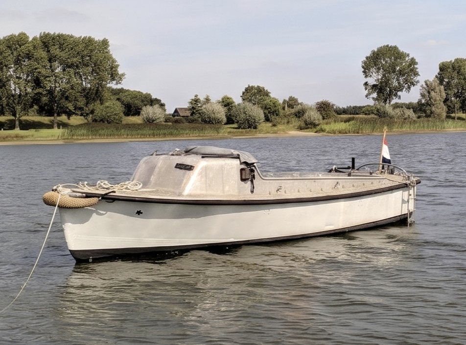 Aluminium motorsloep 7.6m ( legerboot  - marinesloep), Ophalen, Gebruikt, Binnenboordmotor, Aluminium