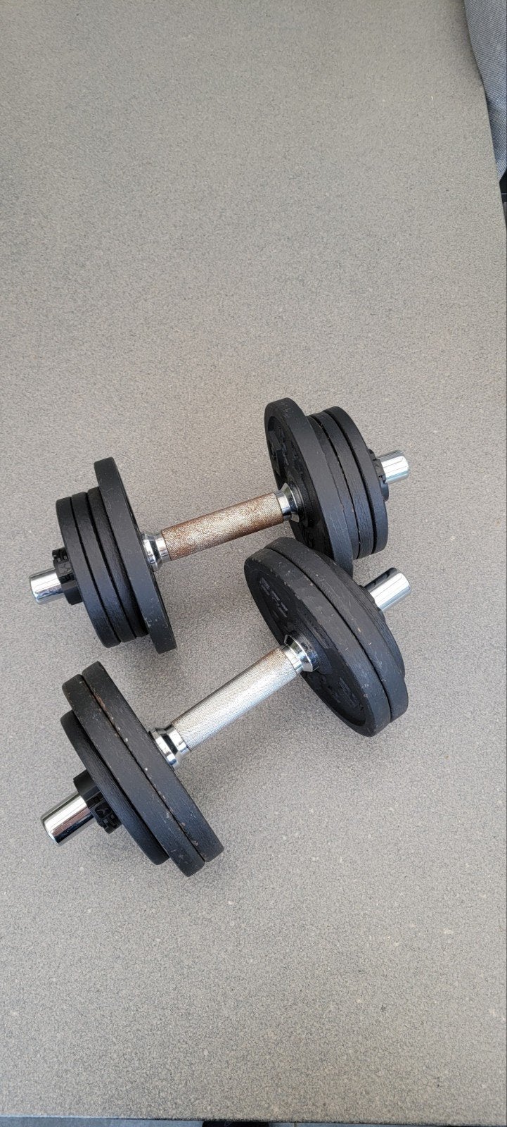 Domyos Halterset: 6x 2kg, 8x 1kg gewichten, Sport en Fitness, Ophalen, Gebruikt, Rug, Dumbbell